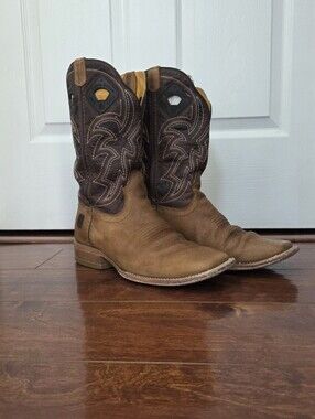Nokota Horse Mens Morgan 18 Boots M051841 Brown Two-Tone Leather Cowboy Size 9